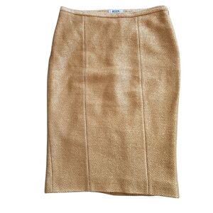 Moschino Cheap and Chic Gold Woven Pencil Skirt size 6